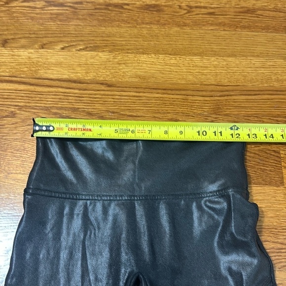 SPANX Faux Leather Moto Leggings Black Size M - Picture 10 of 13